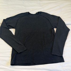 LULULEMON MENS BLACK MEDIUM METAL VENT TECH LONG SLEEVE SHIRT